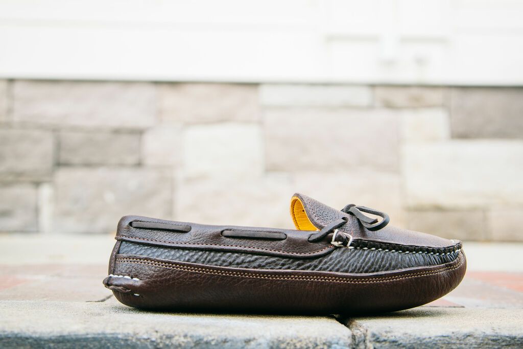 Handmade Deerskin Lined Triple Sole Moccasin for Men USA Made