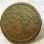 1854 U.S. Large Cent (Braided Hair) Very Fine