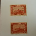 Stamps Canada #175 20 Cent – Brown Red MNH – Harvesting Wheat 1930