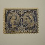 Canada Scott #60 Fifty-Cent Jubilee Issue Used Light Hinged