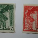 FRANCE #B66-7 – 1937 Winged Victory Semi-Postals 2 Stamp Set Mint/LH