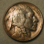 1934-D U.S. Five Cent Buffalo Nickel