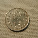 1887 Great Britain 3 Pence K758 Brilliant Uncirculated