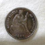 1889 U.S Liberty Seated Dime Variety 4 About Uncirculated
