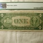 1935D $1 Silver Certificate Gutter Fold Error PMG Very Fine Fr #1613N Narrow