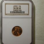1937 1C Lincoln Wheat Cent NGC MS 66 RD