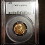 1939 Lincoln Penny PCGS MS 65 RD RED Super Luster