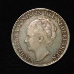 1944 D Curacao 2 1/2 Gulden XF+ KM #46