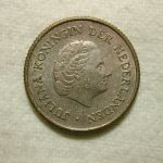 1954 1/4 Gulden, Netherlands Antilles, Silver Coin KM #4 ASW .0736 /AU