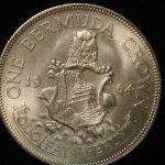 1964 Bermuda Crown Queen Elizabeth II Uncirculated UNC Lusterous