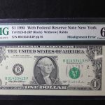 1995 New York $1 FR #1923-B PMG 64 EPQ Misalignment Error