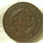 1828 U.S. Classic Head Half-Cent Type Extremely Fine (13 Stars)