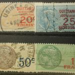 France 8 Revenue Stamps Cancelled