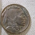 1937-S U.S Five Cent Buffalo Nickel Choice Uncirculated rainbow toning