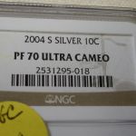 U.S. 2004 S Silver 10C PF 70 ultra Cameo NGC blazing
