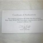 25th Walt Disney World Anniversary Commemorative Bronze Coin (1971-1996)