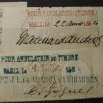 France Very Old Revenue Stamped Paper 1864 Cancelled