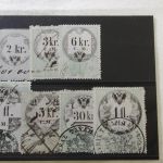 1870-1880 Hungary 11 Revenue Stamps