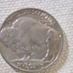 1937-D U.S Five Cent Buffalo Nickel UNC golden toning