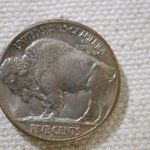 1937-S U.S Five Cent Buffalo Nickel Choice Uncirculated rainbow toning