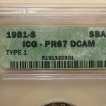 1981-S Susan B. Anthony Dollar ICG PRG 67 DCAM Type 1