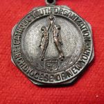 Dieges & Clust CYO 1953 basketball silver metal