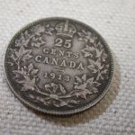 1913 Canada Twenty-Five Cents George V Extra Fine
