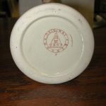 GERZ floral Navy Ecru set of 2 8 1/2″ tall Gute Waid /Jagers Freud -Muchen