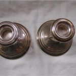 Antique Gorham Sterling Silver Birmingham hallmark candlestick holders 3 1/2