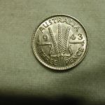 Australia World Coin 1943D Three Pence KM #37 AU
