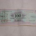 1943A Italy 100 Lire Military Currency WW2 Servicemen signed