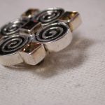 The Metropolitan Mueseum of Arts- Badge Pin -Red and Yellow Garnet