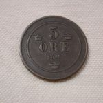1883 Sweden 5Ore Very Fine