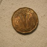 1943 Canada Five Cent Uncirculated #KM40