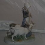 Royal Copenhagen #694 Girl with Goats 9 1/2 inches tall