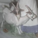 Royal Copenhagen #694 Girl with Goats 9 1/2 inches tall