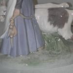 Royal Copenhagen #694 Girl with Goats 9 1/2 inches tall