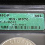 1991-P  Mt Rushmore Commemorative MS70 ICG