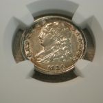 1834 Large 4 Liberty Dime JR-2 NGC AU DETAILS