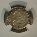1834 Large 4 Liberty Dime JR-2 NGC AU DETAILS