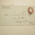 1869 Military Correspondence-Rear Admiral Hiram Paulding- 3¢ Stamp- Connecticut to New York (Copy)