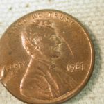 1987  lincoln Cent Memorial  (Error Struck over obv.) Extra Fine