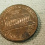 1987  lincoln Cent Memorial  (Error Struck over obv.) Extra Fine