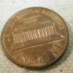 1987  lincoln Cent Memorial  (Error Struck over obv.) Extra Fine