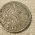 1891-O U.S Seated Liberty Dime Extra Fine