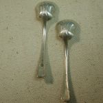 set of 2 Sterling Silver Salt Spoons Sinclair hallmark
