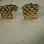 Gold Filled Square Checkerboard diamond cut Cufflinks 12kt 1/20