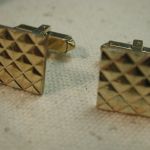 Gold Filled Square Checkerboard diamond cut Cufflinks 12kt 1/20