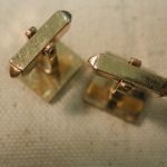 Gold Filled Square Checkerboard diamond cut Cufflinks 12kt 1/20