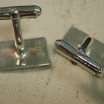 Taxco RZ Sterling Multi Metal checkerboard Cufflinks